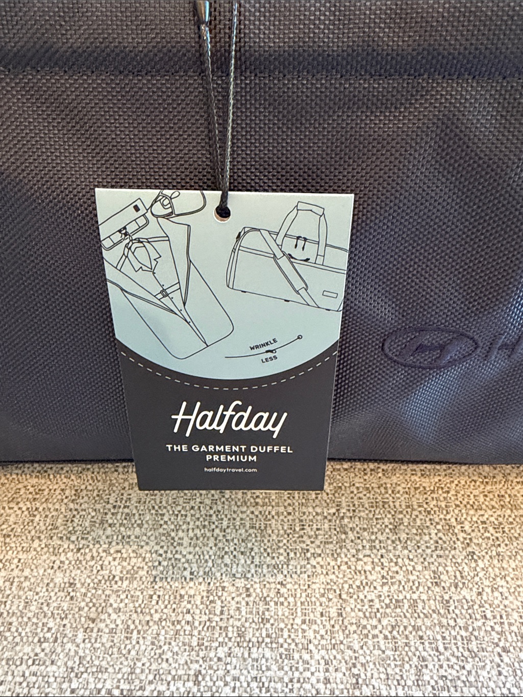 Halfday Premium Garment Duffel Navy Blue Embroidered Hyundai Logo Nwt — image 2 of 8